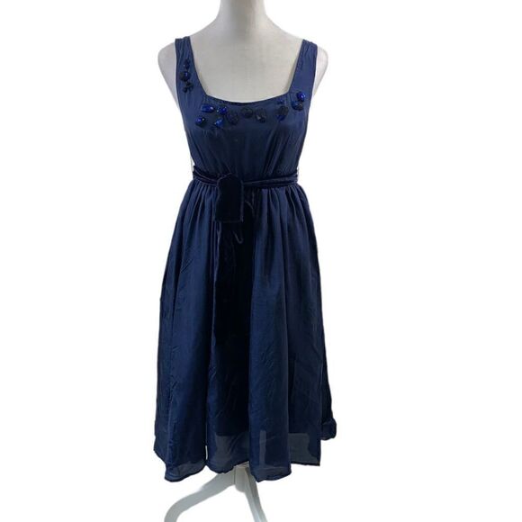 Chan Luu for Anthropologie Silk Navy Dress Size XS - Picture 1 of 12